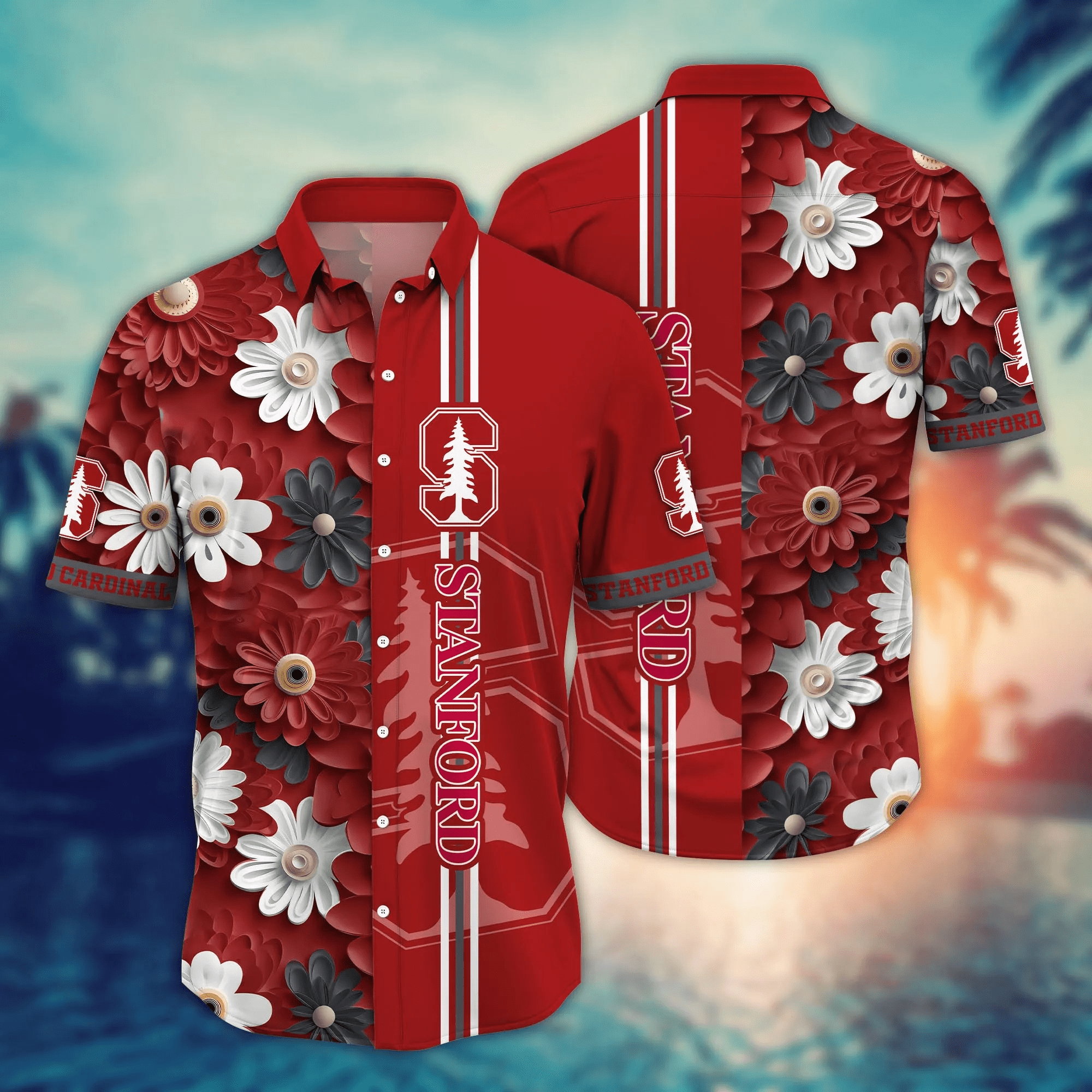 Stanford Cardinal NCAA Hawaiian Shirt Golden Aloha Shirt