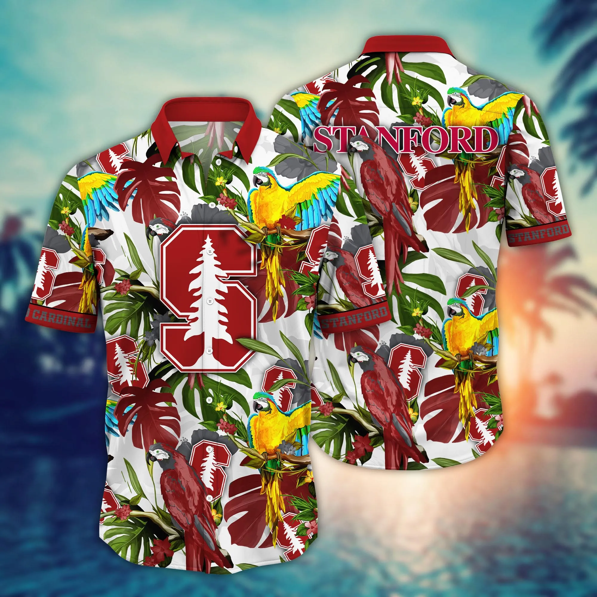Stanford Cardinal NCAA Hawaiian Shirt Pool Daystime Aloha Shirt Stanford Cardinal NCAA Hawaiian Shirt Pool Daystime Aloha Shirt