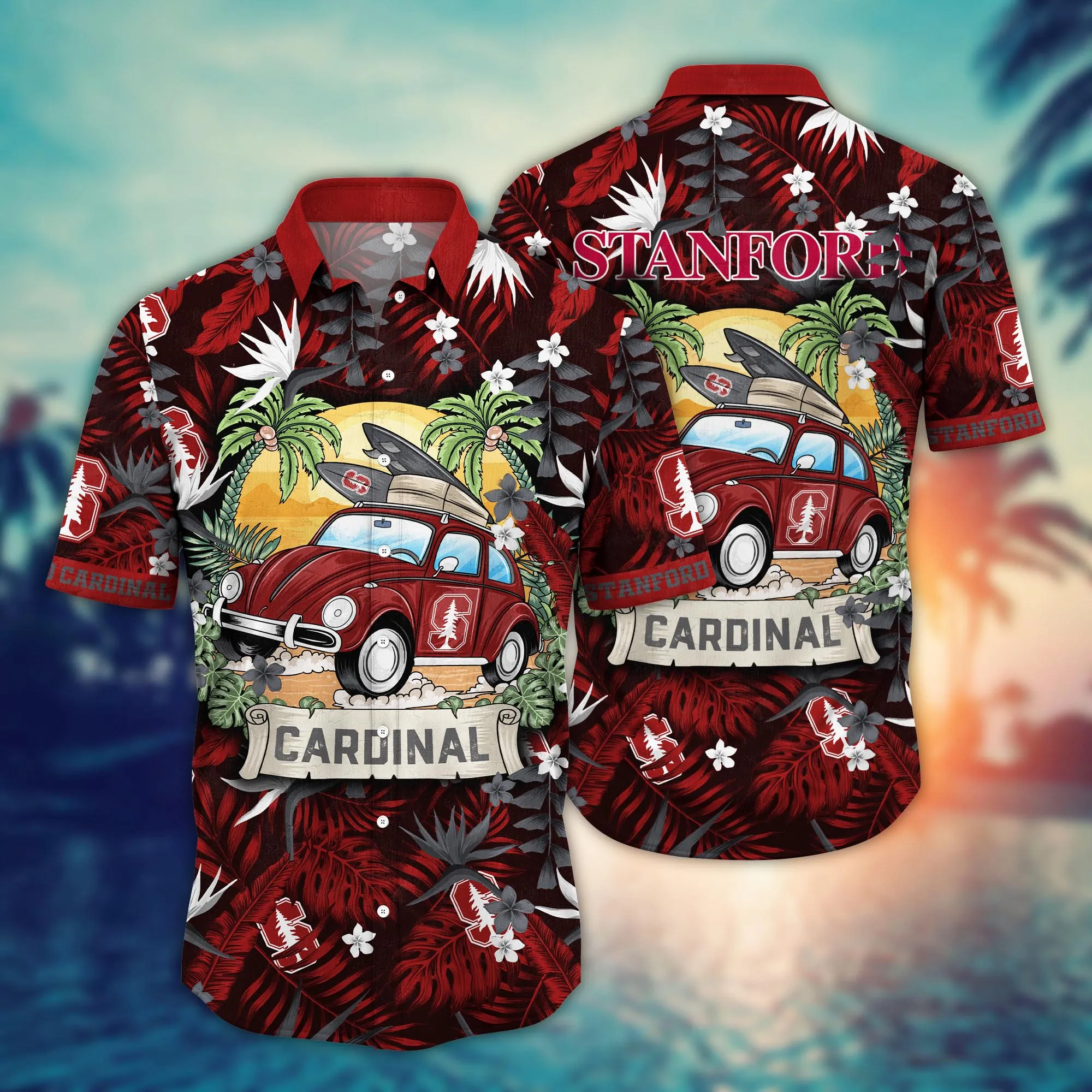 Stanford Cardinal NCAA Hawaiian Shirt Sprinklerstime Aloha Shirt Stanford Cardinal NCAA Hawaiian Shirt Sprinklerstime Aloha Shirt