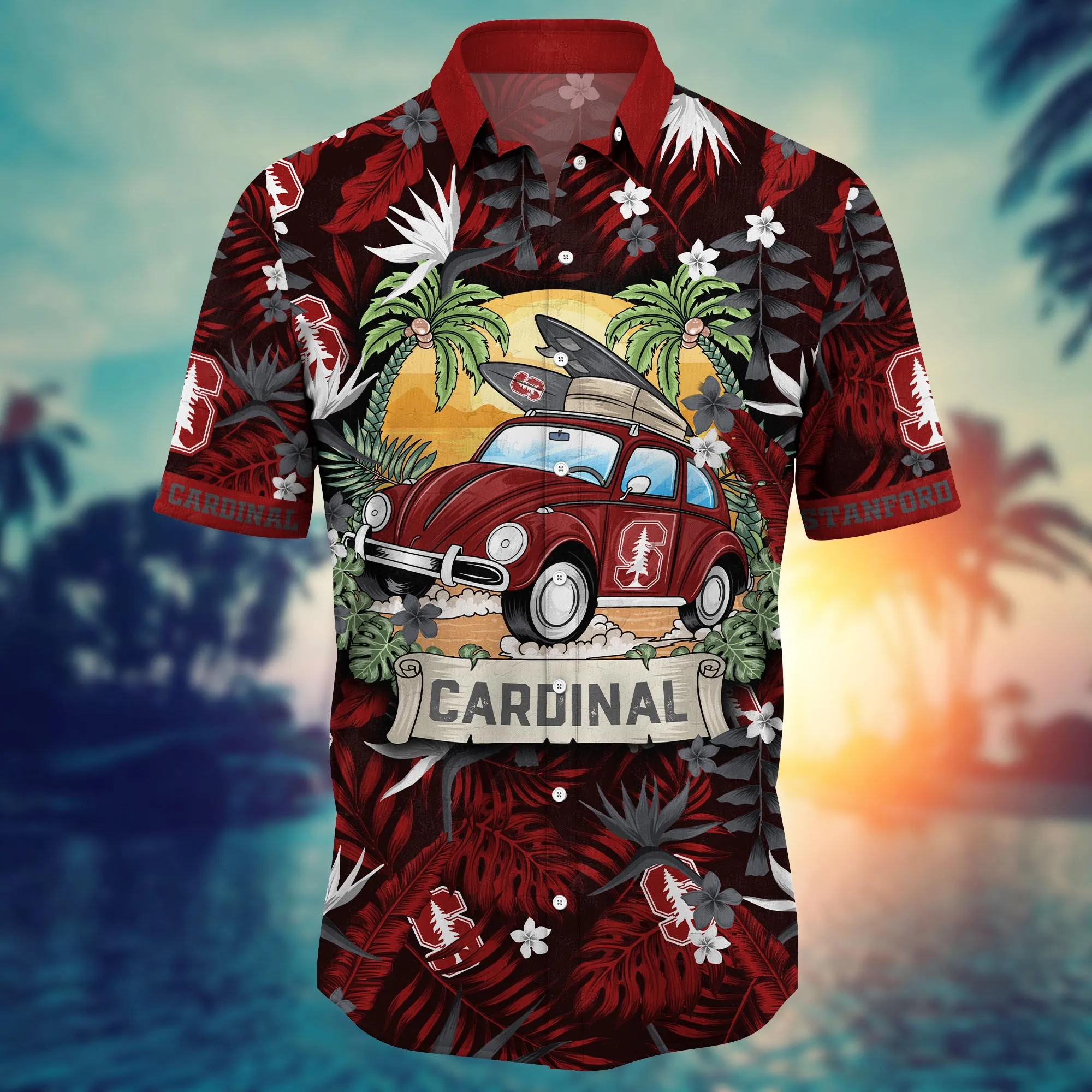 Stanford Cardinal NCAA Hawaiian Shirt Sprinklerstime Aloha Shirt