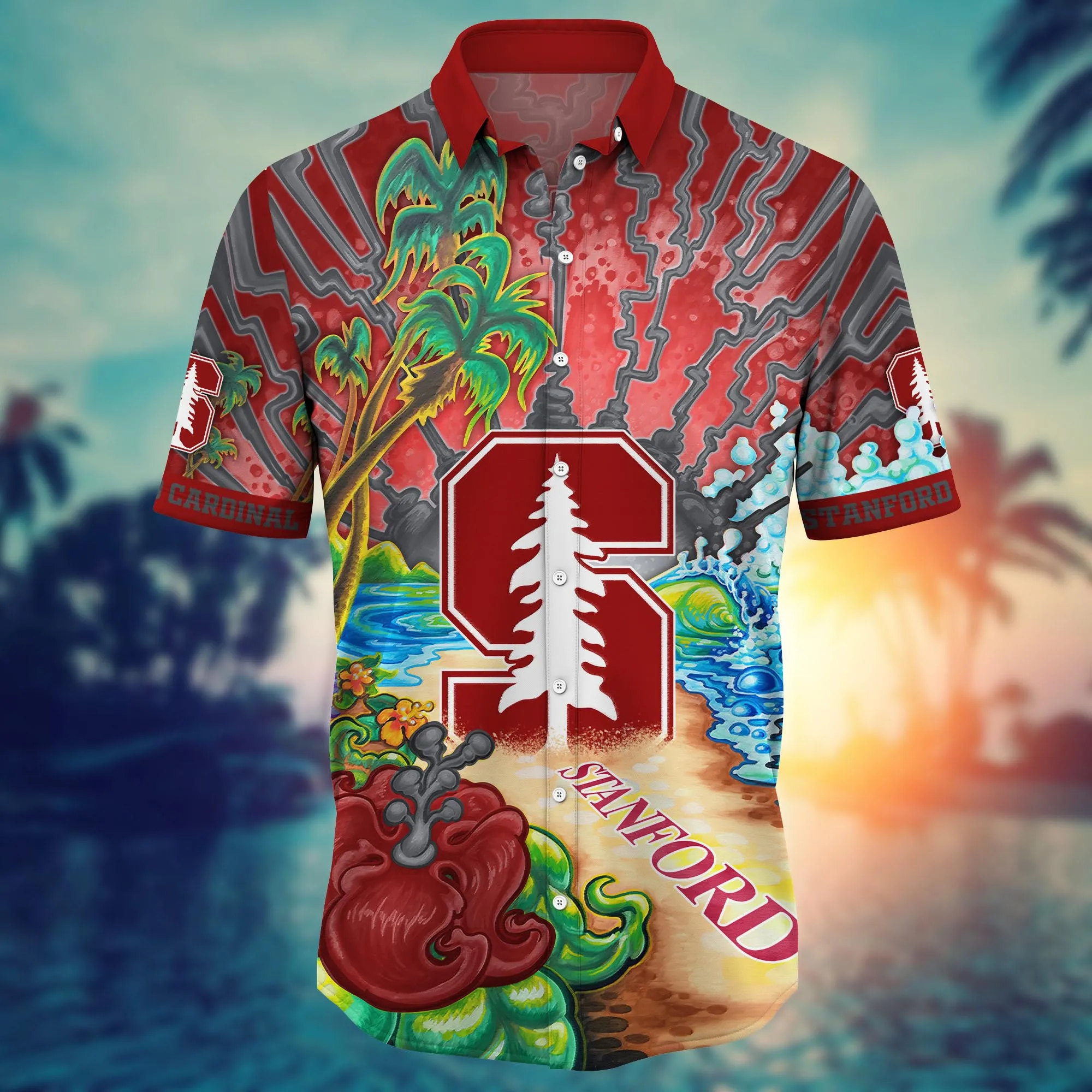 Stanford Cardinal NCAA Hawaiian Shirt Summer Fruitstime Aloha Shirt