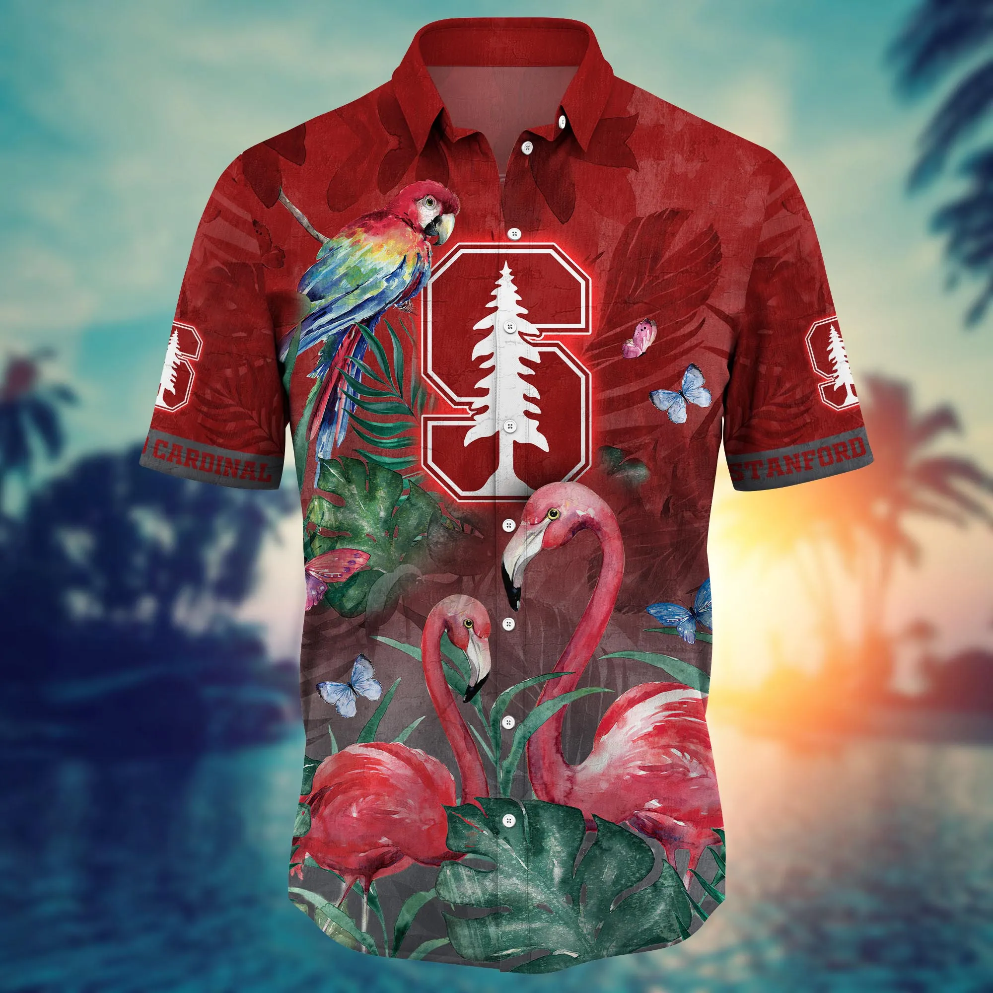 Stanford Cardinal NCAA Hawaiian Shirt Summer Nights Aloha Shirt