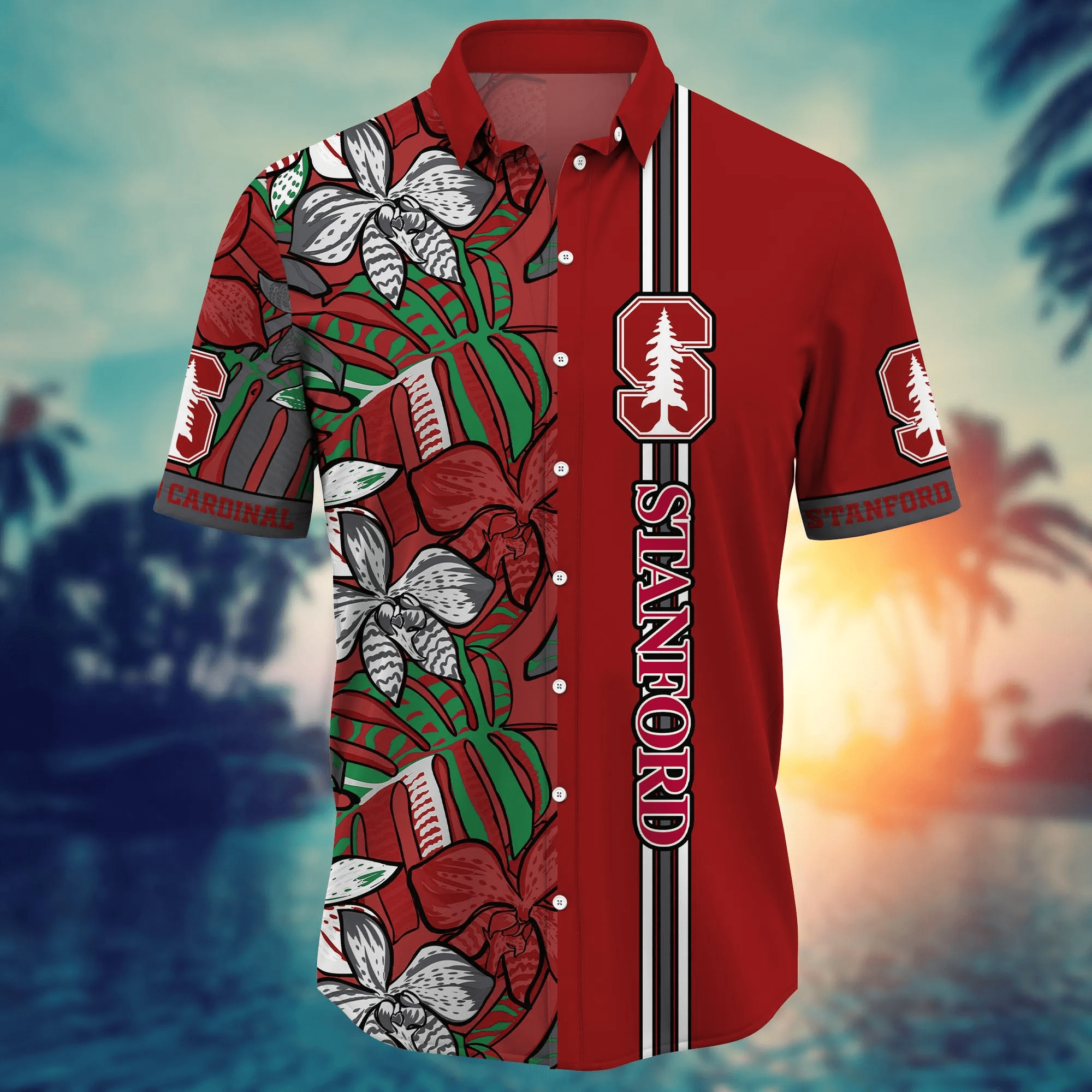 Stanford Cardinal NCAA Hawaiian Shirt Surfing Aloha Shirt