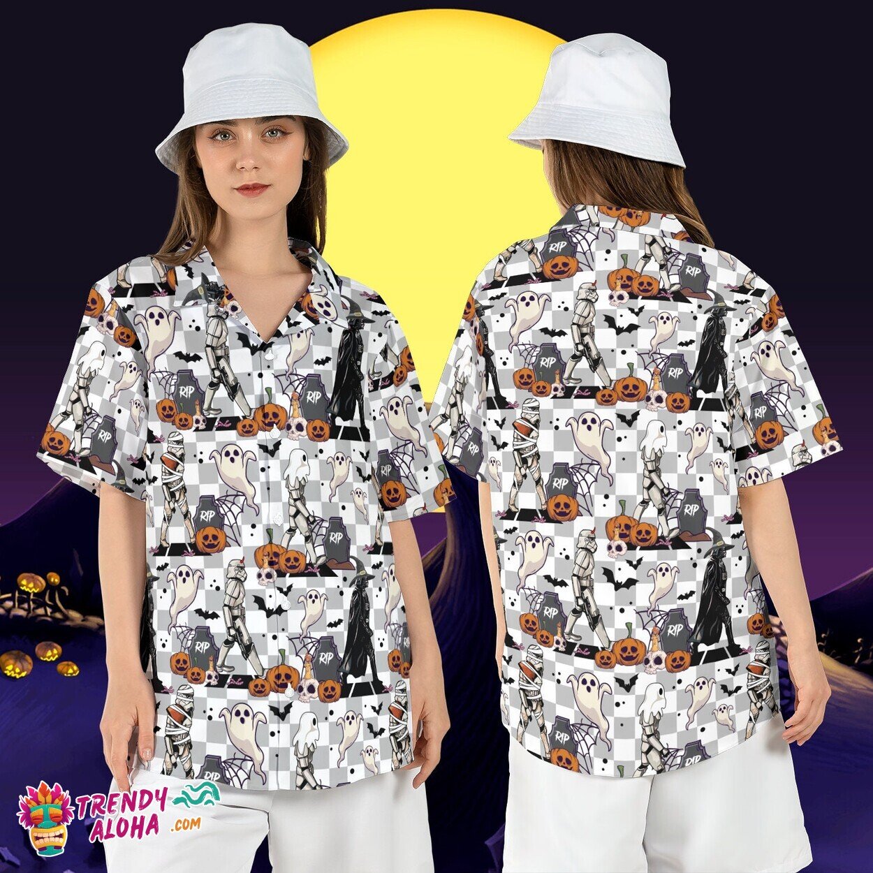 Star Wars Abbey Road Inspired Halloween Stormtrooper Vader Aloha Top