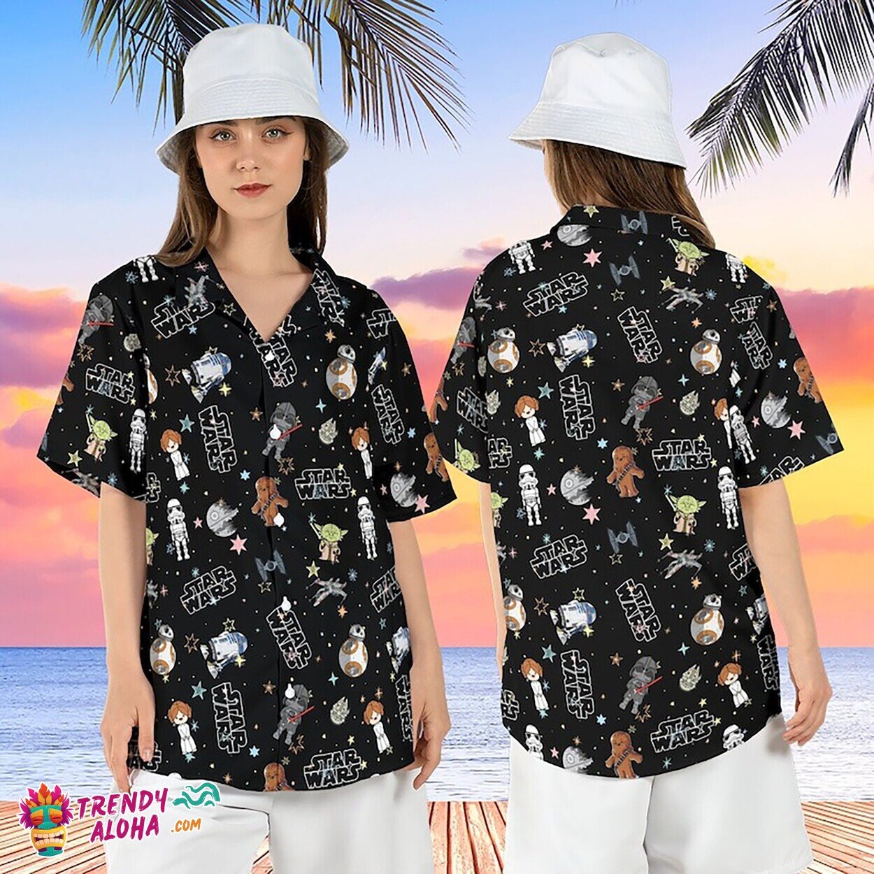 Star Wars Characters Galaxy Edge Tropical Aloha Hawaiian Shirt