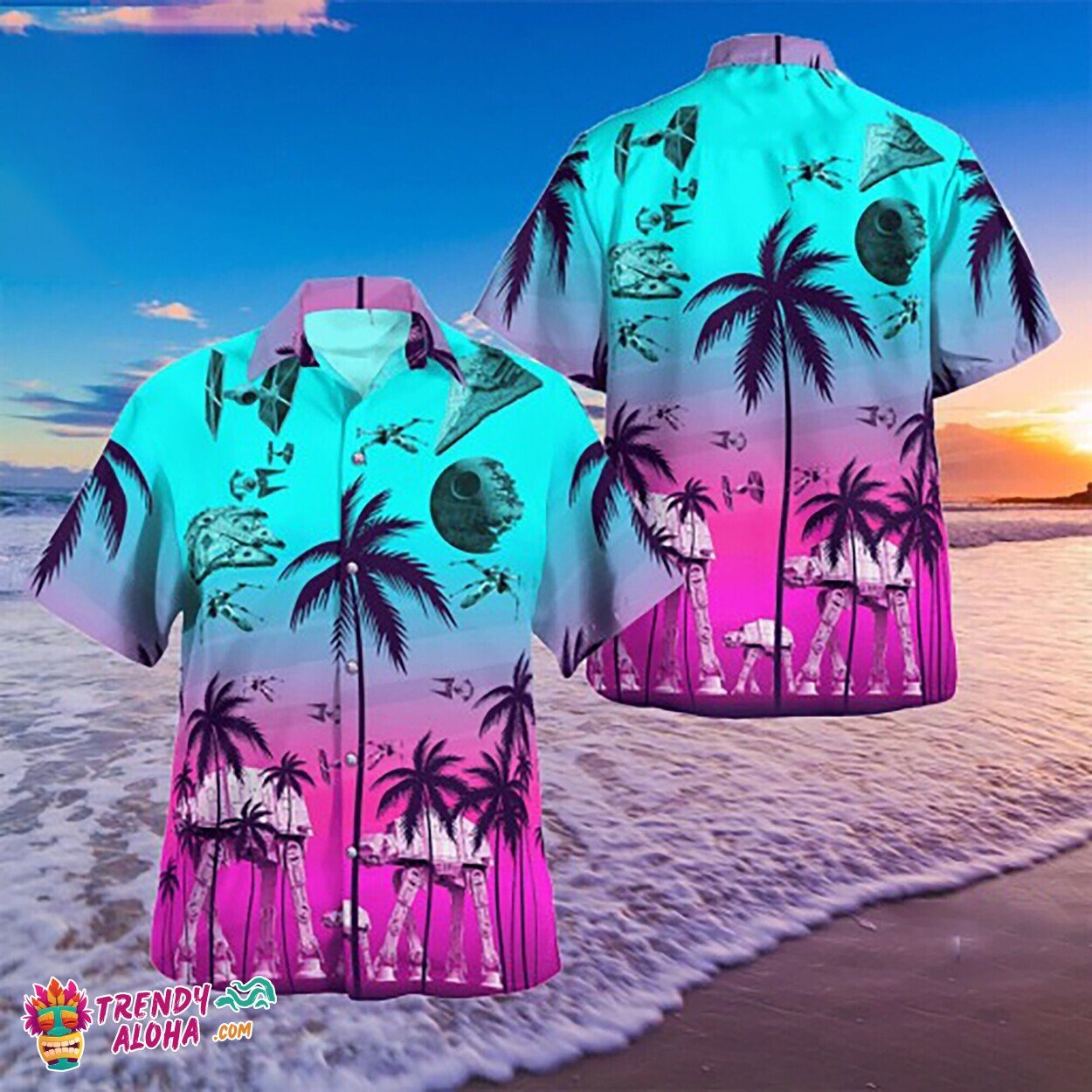 Star Wars Characters Tropical Hawaiian Summer Aloha Beach Shirt
