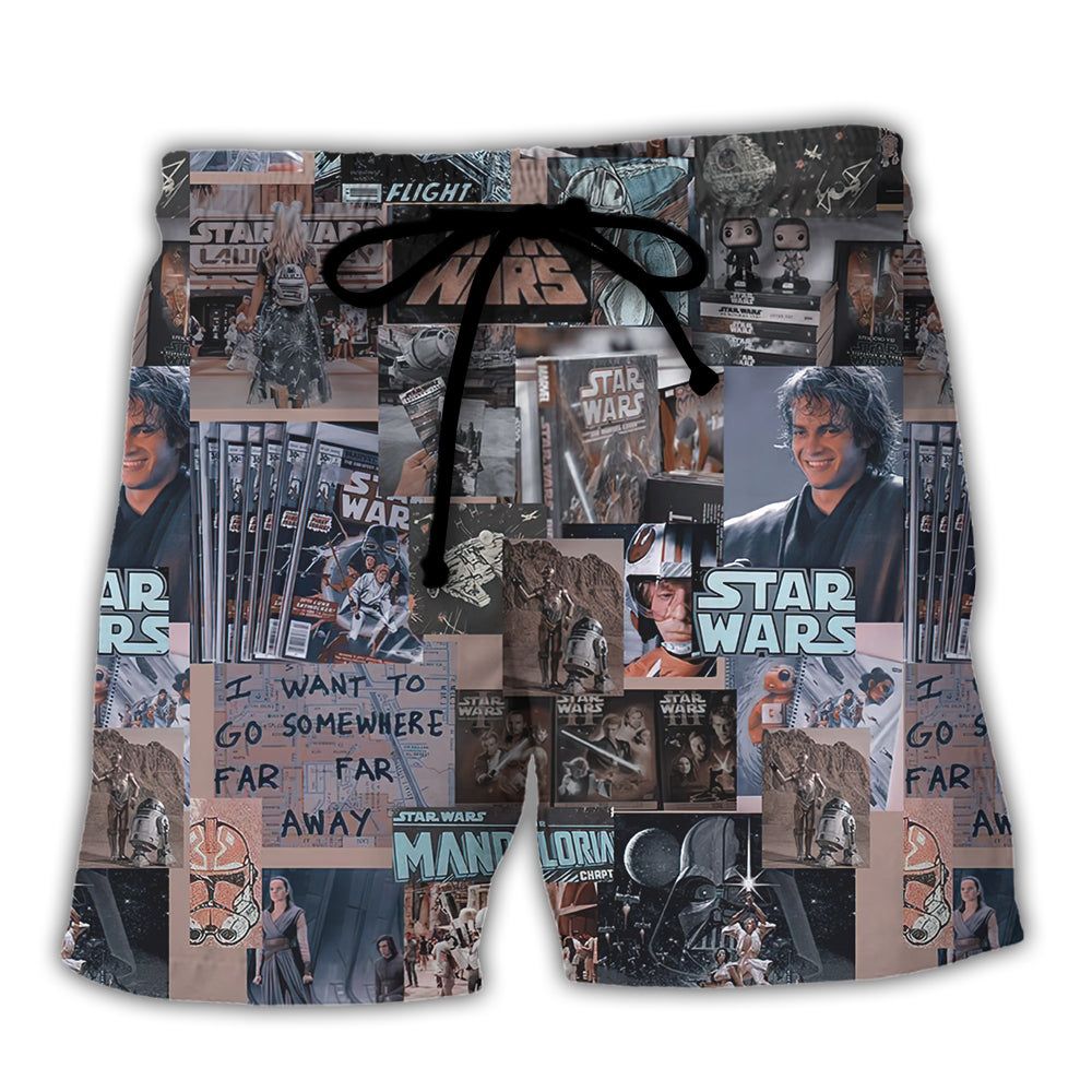 Star Wars Comic Fan Collection Style Trendy Aloha Hawaiian Beach Shorts Star Wars Comic Fan Collection Style Trendy Aloha Hawaiian Beach Shorts