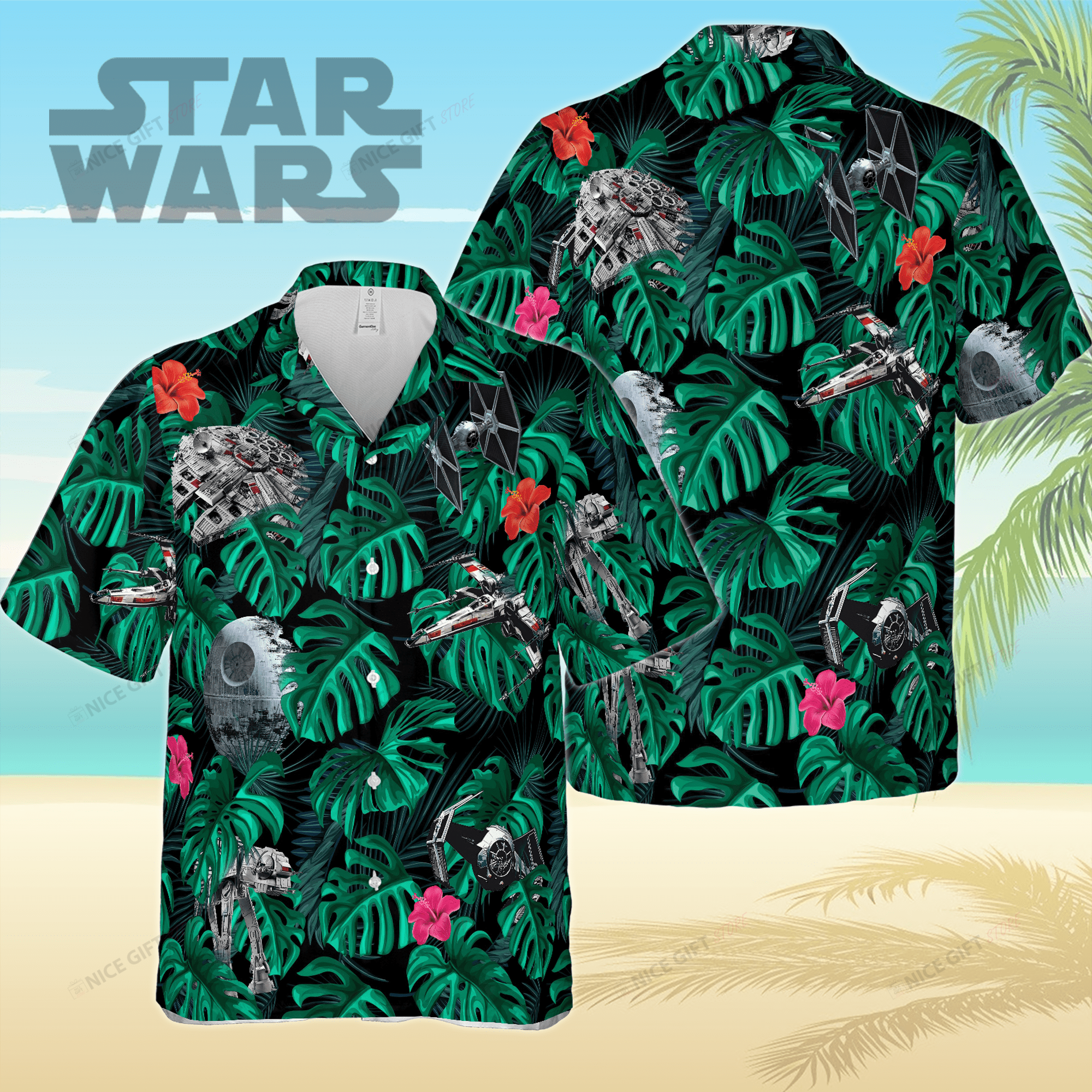 Star Wars Galactic Nightfall Spaceships Shirt