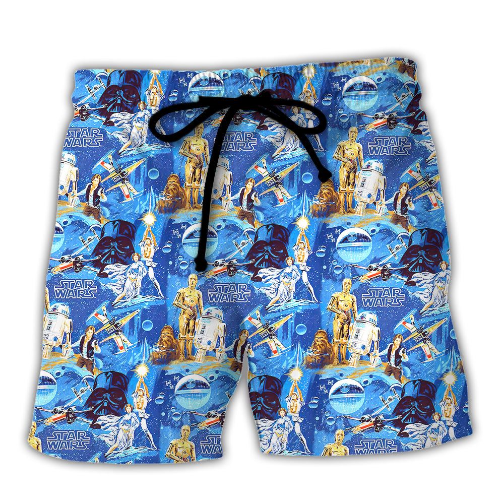 Star Wars Luke Sleepwalker Trendy Aloha Hawaiian Beach Shorts Star Wars Luke Sleepwalker Trendy Aloha Hawaiian Beach Shorts