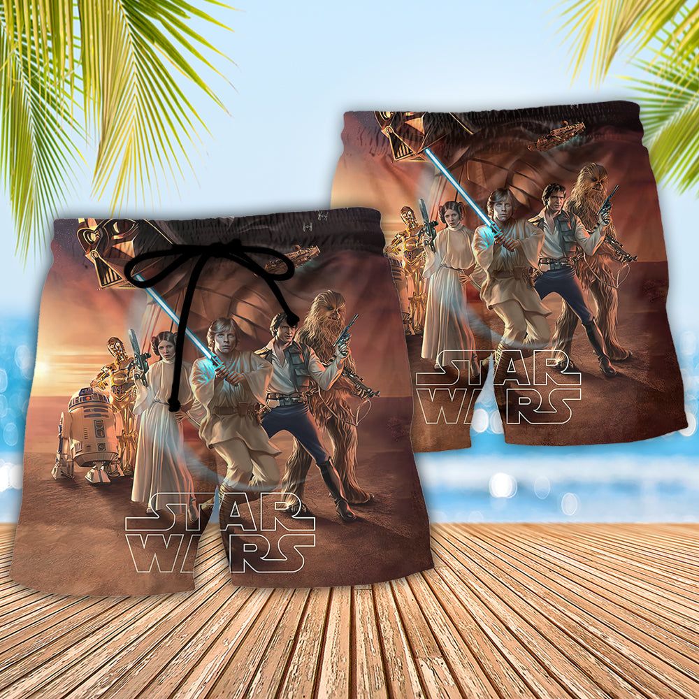 Star Wars No One’s Ever Really Gone Trendy Aloha Hawaiian Beach Shorts