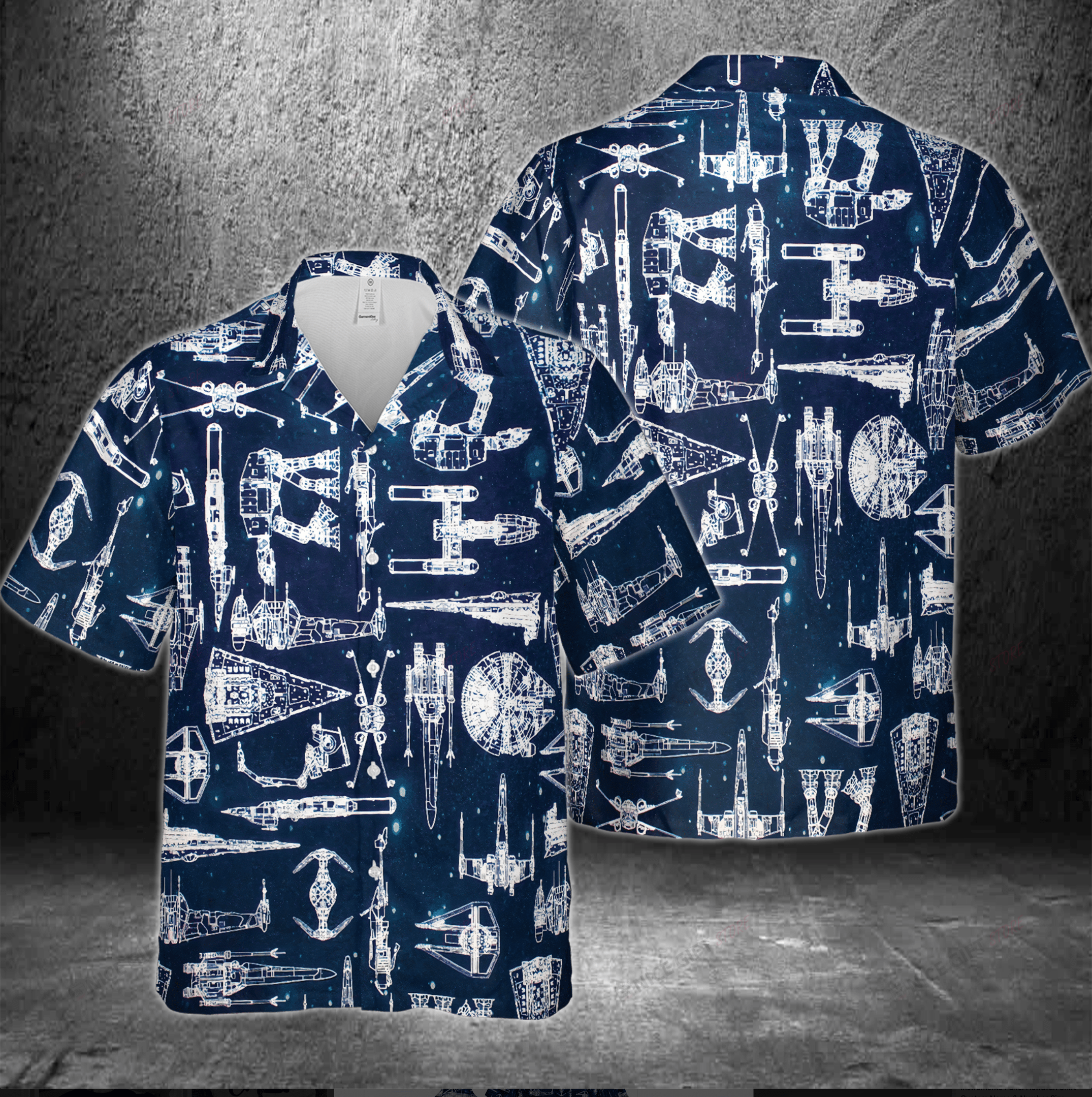 Star Wars Spaceship Odyssey Vibrant Hawaiian Wear