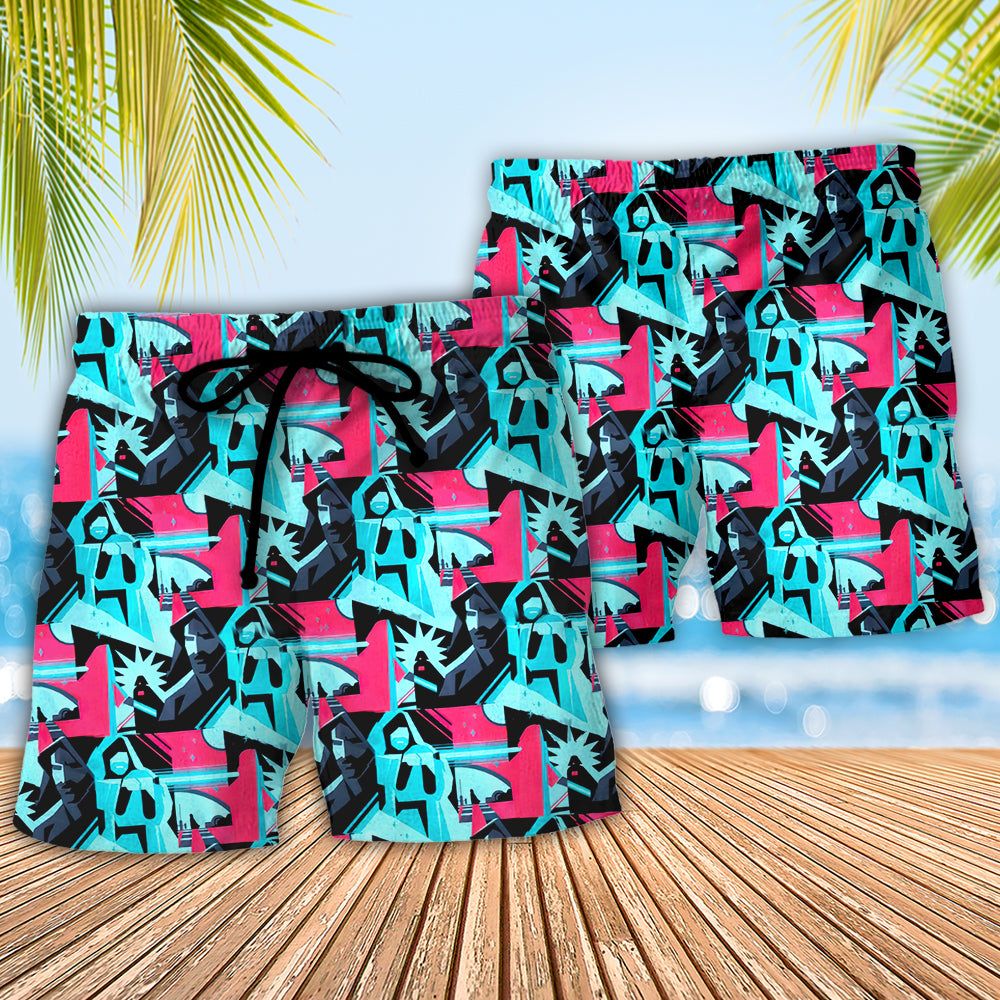 Star Wars “Tale Of Two Jedi” Trendy Aloha Hawaiian Beach Shorts