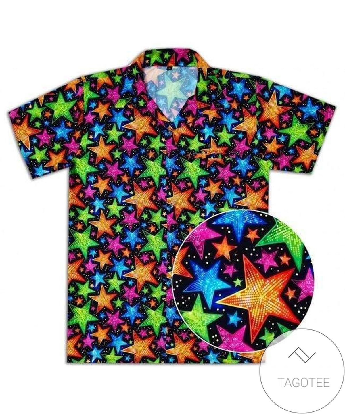 Starry Christmas Night Elegantly Presented on Hawaiian Shirt