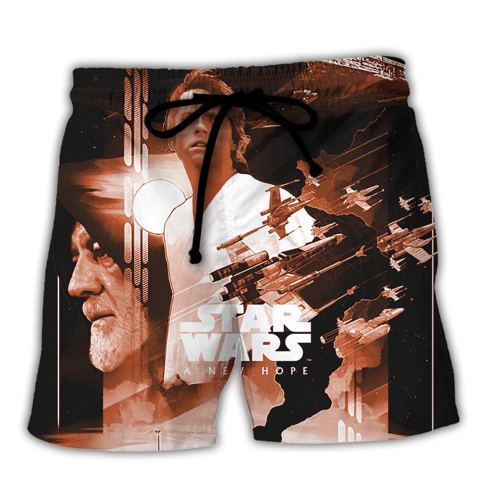 Starwars A New Hope Trendy Aloha Hawaiian Beach Shorts
