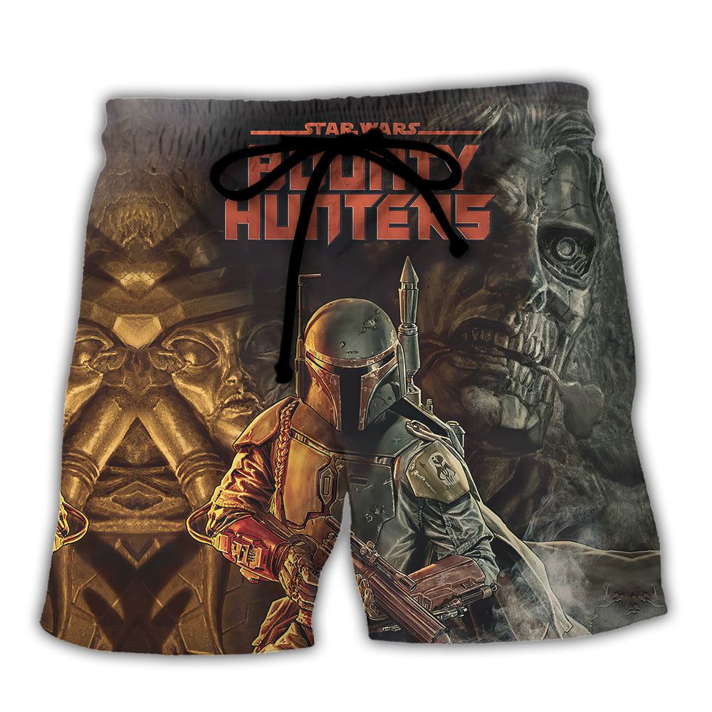 Starwars Boba Fett Bounty Hunters Trendy Aloha Hawaiian Beach Shorts