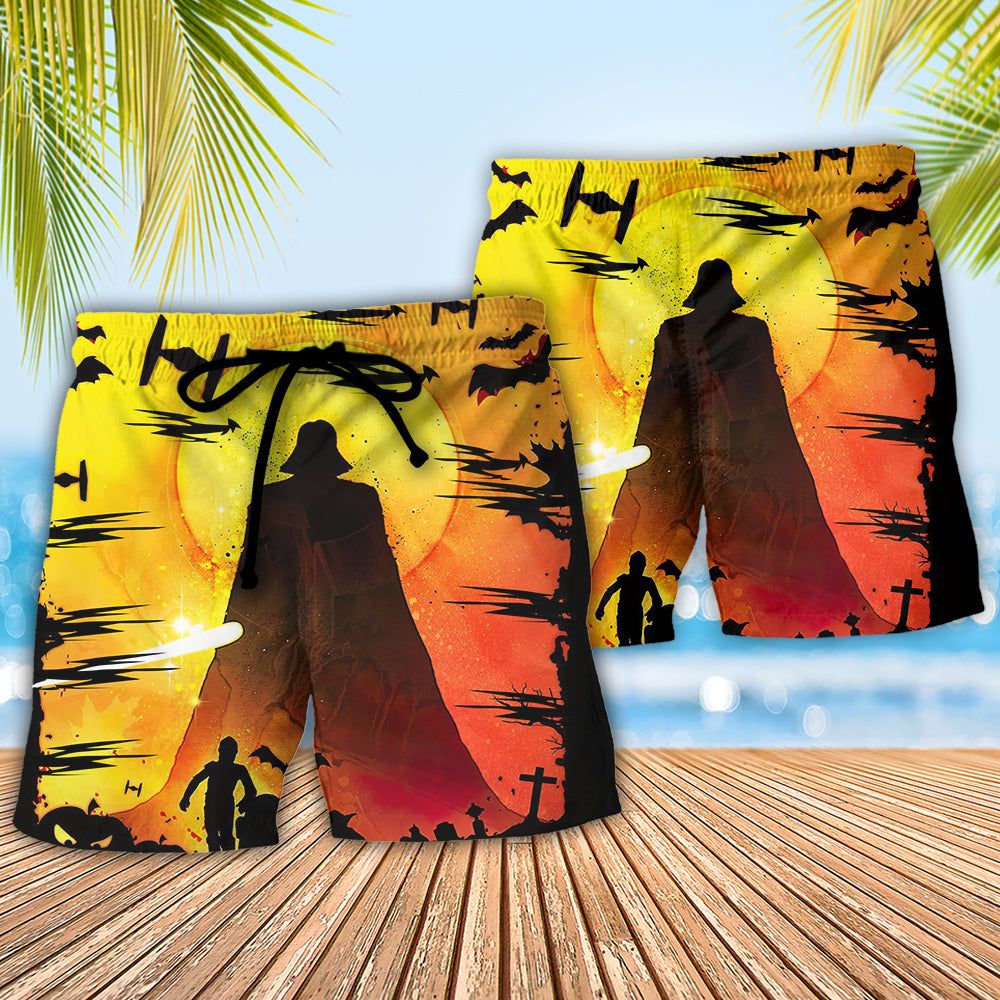 Starwars Darth Vader Halloween Trendy Aloha Hawaiian Beach Shorts