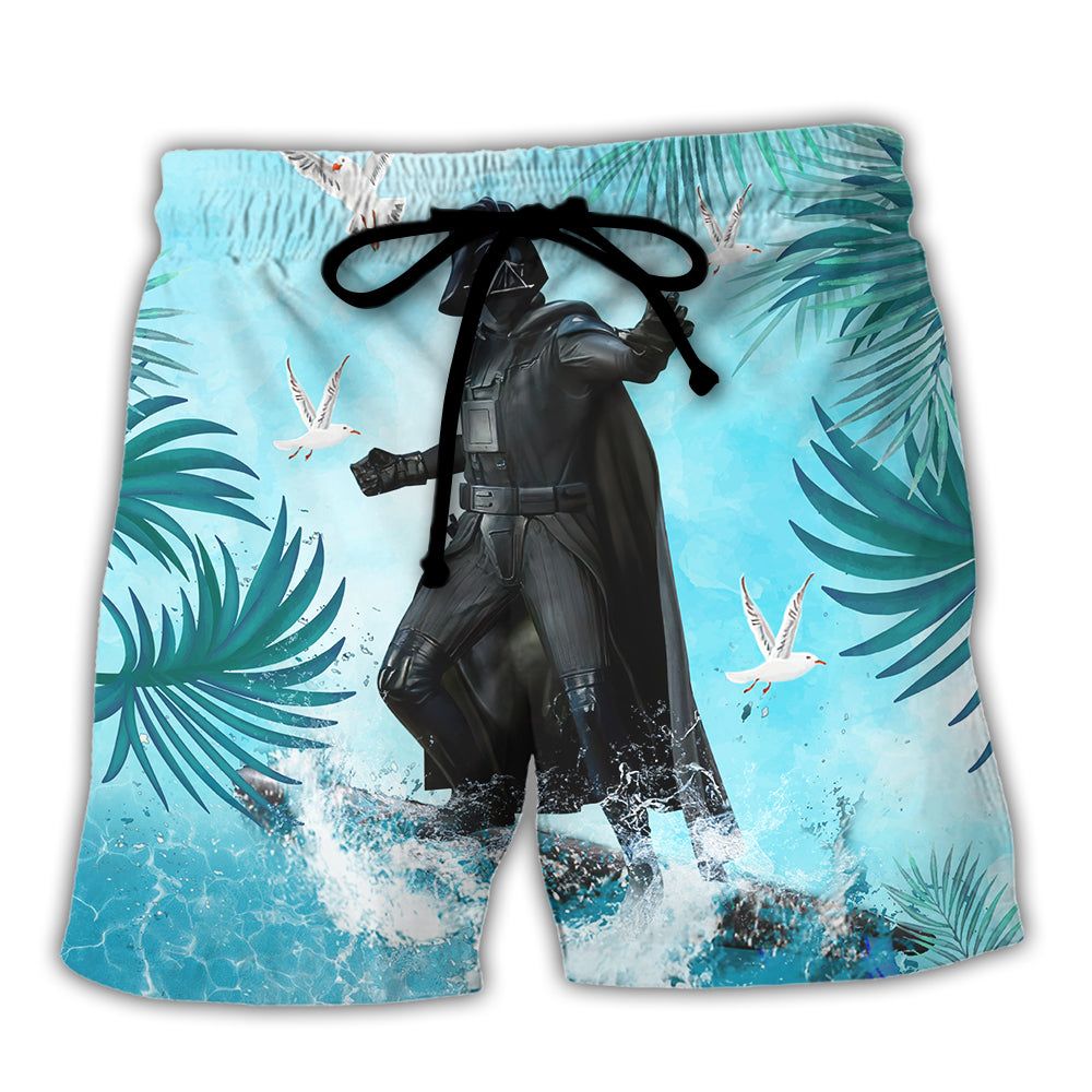 Starwars Darth Vader Surfing 02 Trendy Aloha Hawaiian Beach Shorts Starwars Darth Vader Surfing 02 Trendy Aloha Hawaiian Beach Shorts