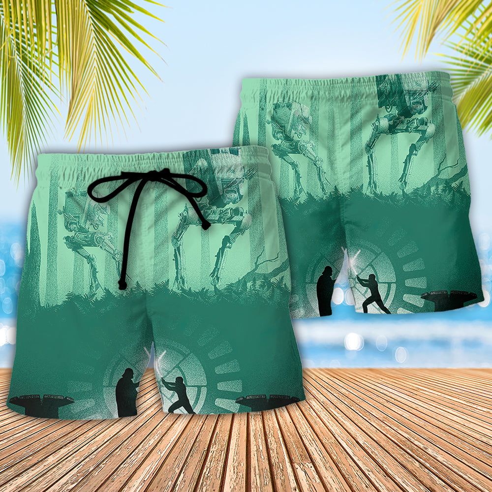 Starwars Darth Vader Trendy Aloha Hawaiian Beach Shorts