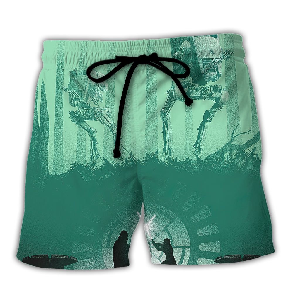 Starwars Darth Vader Trendy Aloha Hawaiian Beach Shorts Starwars Darth Vader Trendy Aloha Hawaiian Beach Shorts