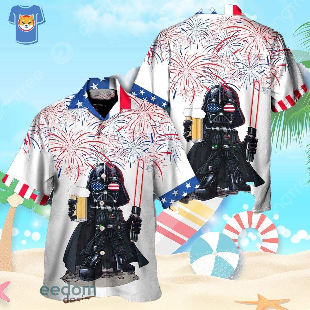 Starwars Independence Day Darth Vader With Beer Hawaiian Shirt For Men And Women