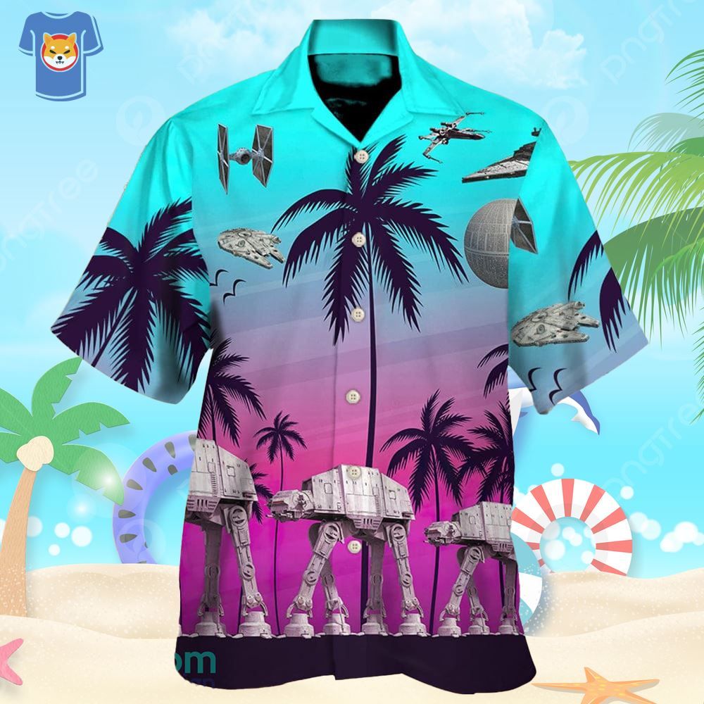 Starwars Summer Beaches Hawaiian Shirt For Star Wars Movie Fans Starwars Summer Beaches Hawaiian Shirt For Star Wars Movie Fans