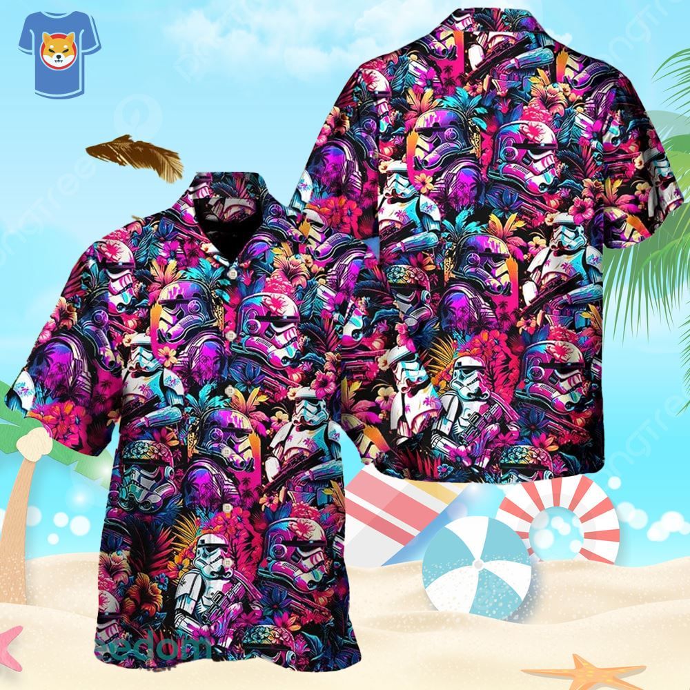 Starwars Synthwave Cool Hawaiian Shirt For Star Wars Movie Fans