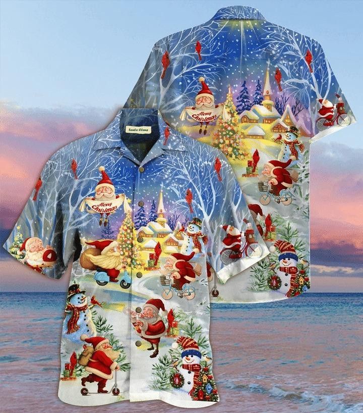 Stay Cool Santa Claus Trendy Hawaiian Shirt
