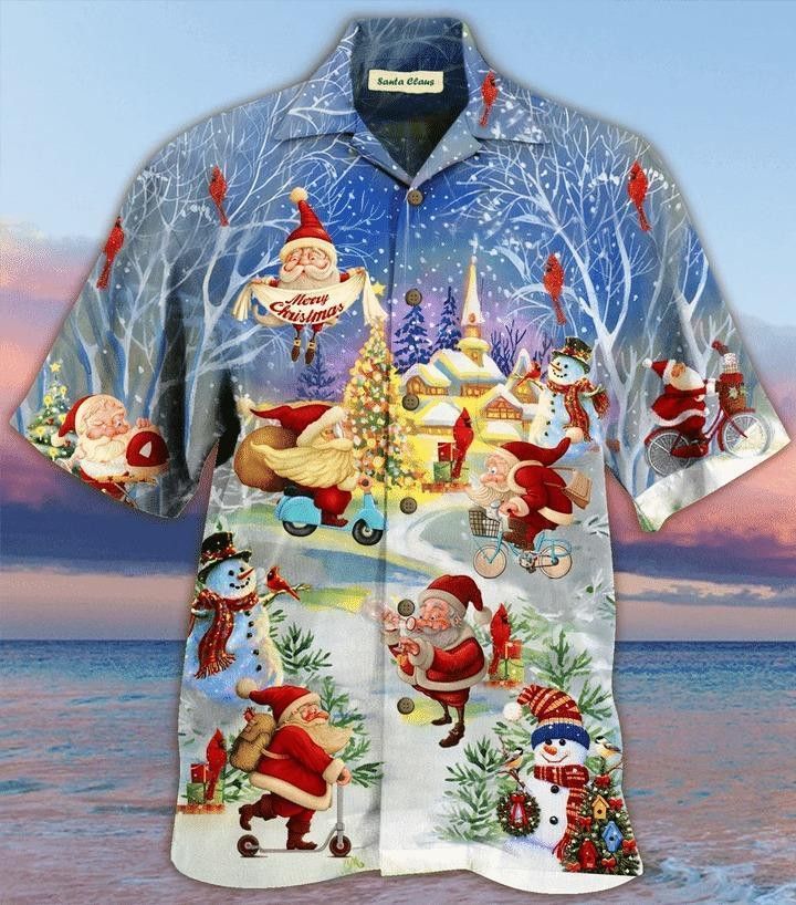 Stay Cool Santa Claus Trendy Hawaiian Shirt