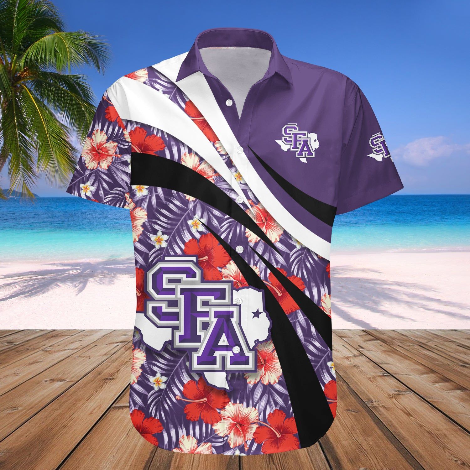 Stephen F. Austin Lumberjacks Hawaii Shirt Hibiscus Sport Style – NCAA