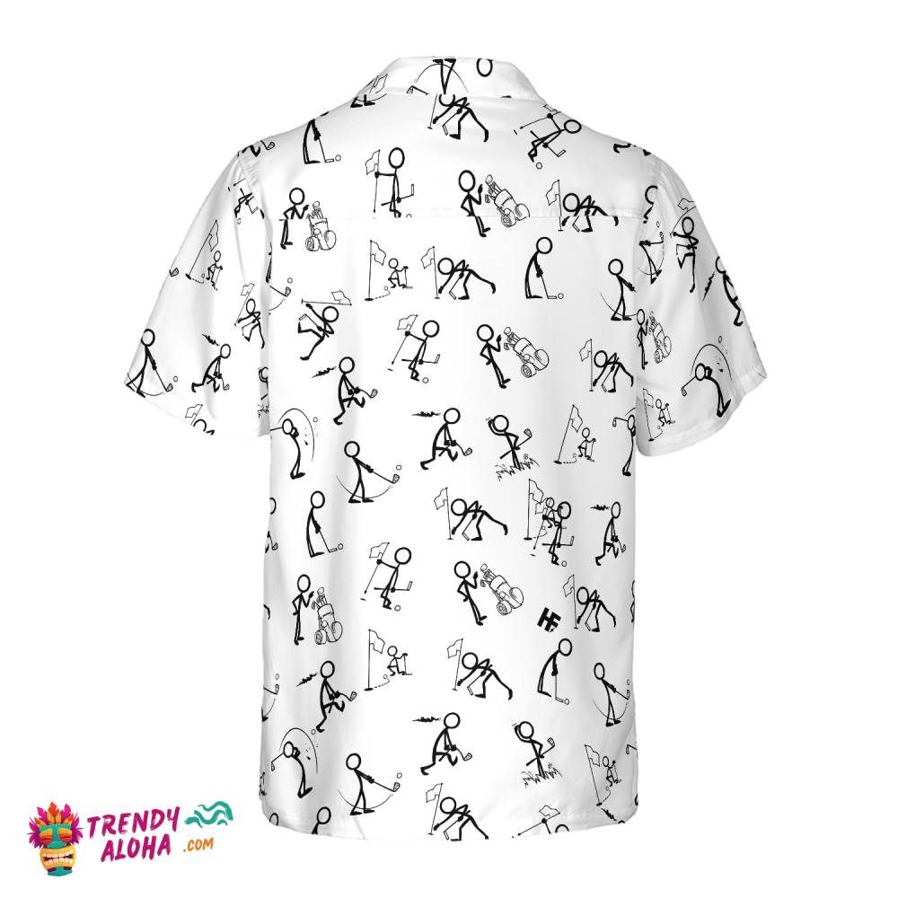 Stickfigures Playing Golf V2 Hawaiian Shirt