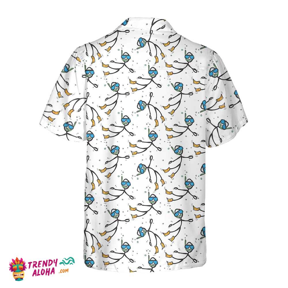 Stickfigures Scuba Diving Hawaiian Shirt, Scuba Diving Shirt For Men & Women, Best Gift For Scuba Diving Lover