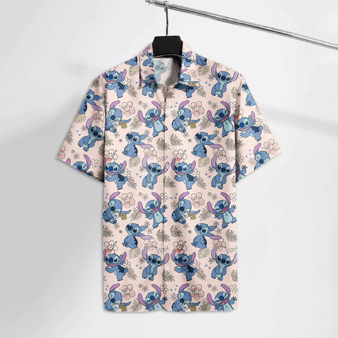 Stitch Hawaiian Shirt Adorable Stitch Floral Hawaii Tshirt High Quality Dn Aloha Shirt