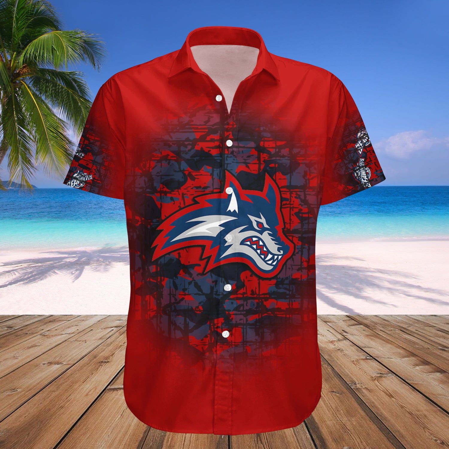 Stony Brook Seawolves Hawaii Shirt Camouflage Vintage – NCAA