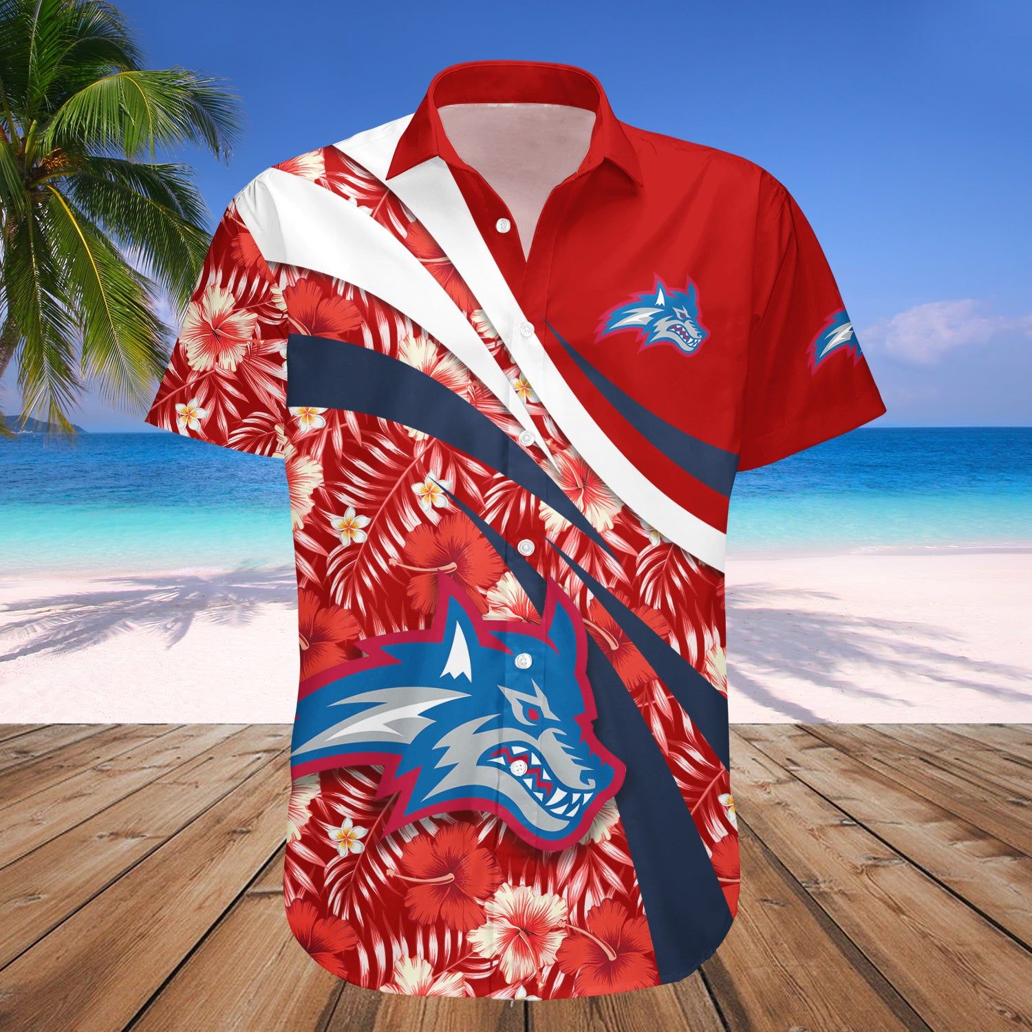 Stony Brook Seawolves Hawaii Shirt Hibiscus Sport Style – NCAA