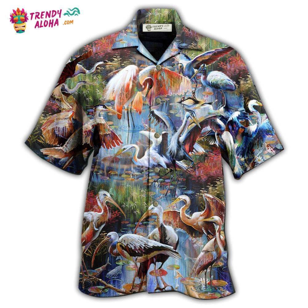 Stork Bird Migration Hawaiian Shirt – Trendy Aloha