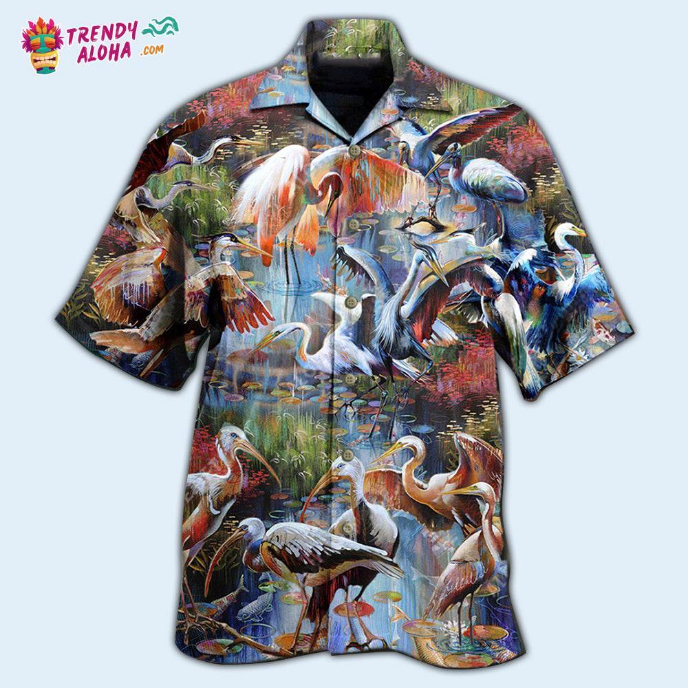 Stork Bird Migration Hawaiian Shirt – Trendy Aloha