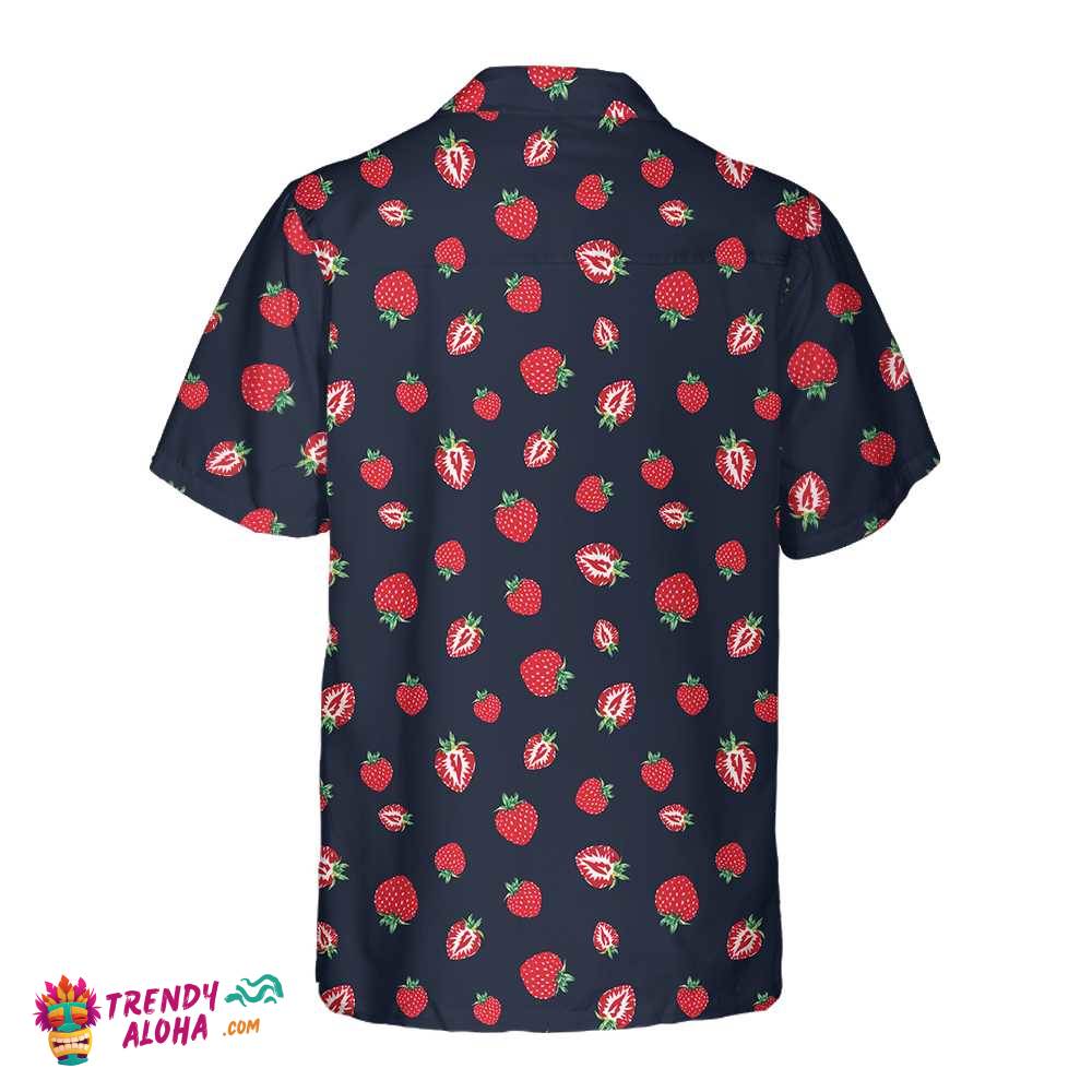 Strawberry Slice Hawaiian Shirt, Strawberry Shirt For Men & Women, Strawberry Print Shirt