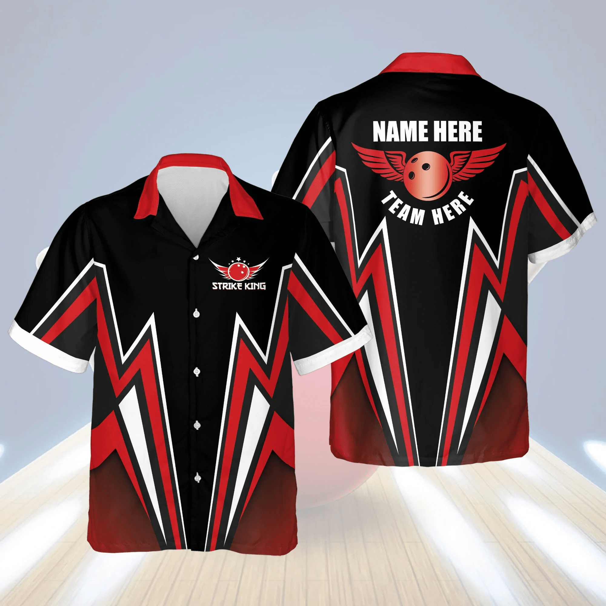Strike King Bowling Button-Down Bowling Trendy Hawaiian Shirt, Summer Gift For Bowling Team Shirt Strike King Bowling Button-Down Bowling Trendy Hawaiian Shirt, Summer Gift For Bowling Team Shirt