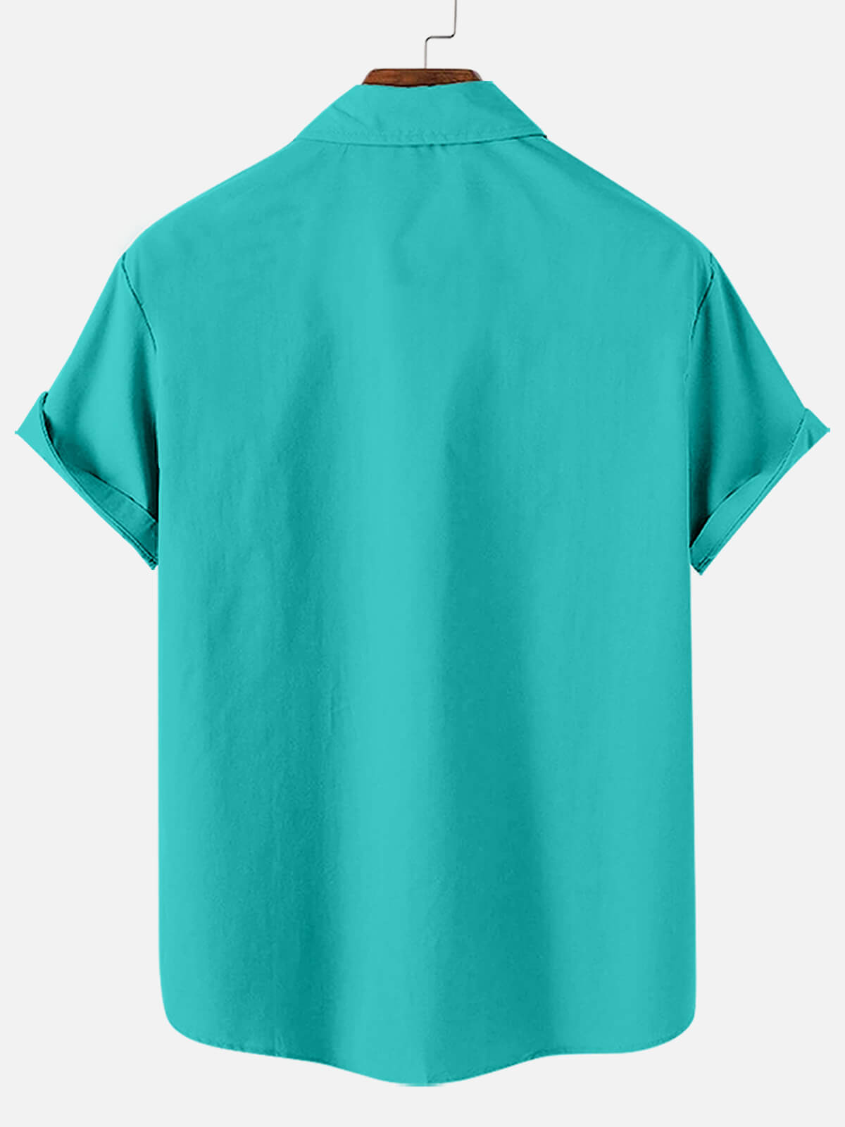 Striped Meows: Men’s Hawaiian Kitten Color Block Short Sleeve Shirt