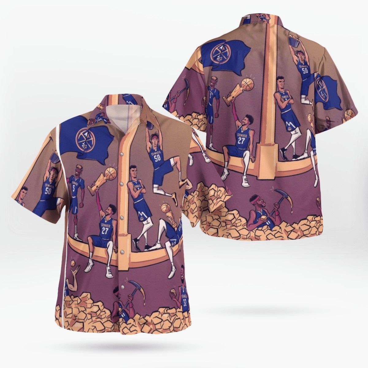 Struck Gold Denver Nuggets Basketball NBA Champions Hawaiian Shirt Struck Gold Denver Nuggets Basketball NBA Champions Hawaiian Shirt