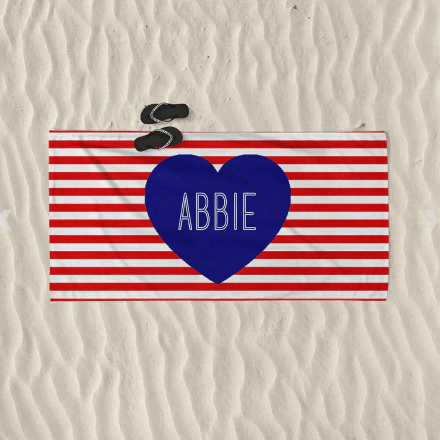 Summer American Custom Name Personalized Beach Towels Monogrammed