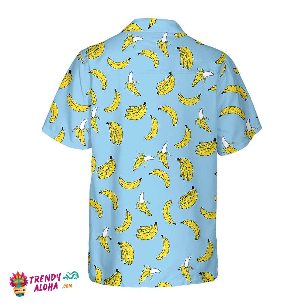 Summer Banana Seamless Pattern Hawaiian Shirt, Funny Banana Shirt For Adults, Banana Pattern Shirt