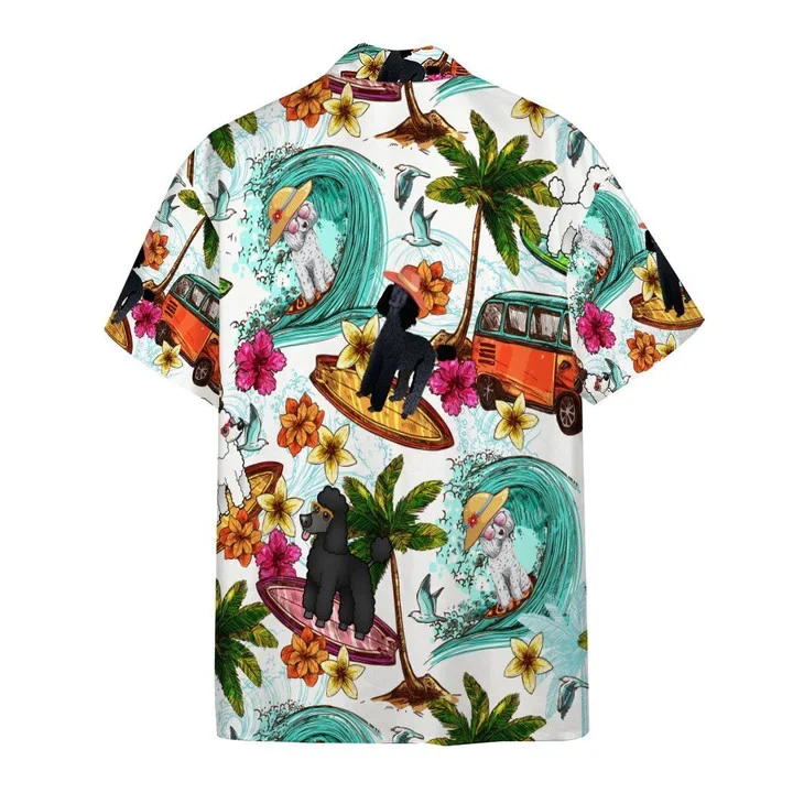 Summer Dog Watercolor Trendy Hawaiian Shirt, Summer Aloha Hawaii Shirt For Men Women