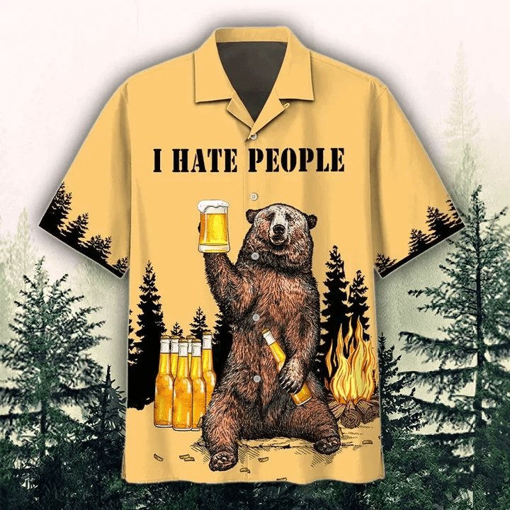 Summer Hawaiian Shirt of Beer Loving Bear’s Adventure