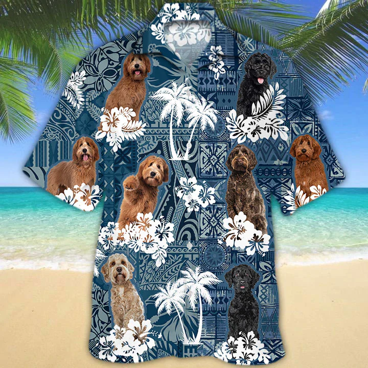 Summer Labradoodle Trendy Hawaiian Shirt, Floral Dog Short Sleeve Hawaiian Aloha Shirt For Men, Women, Gift For Summer Summer Labradoodle Trendy Hawaiian Shirt, Floral Dog Short Sleeve Hawaiian Aloha Shirt For Men, Women, Gift For Summer