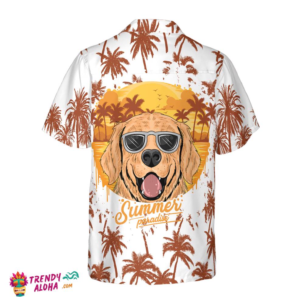 Summer Paradise Golden Retriever Hawaiian Shirt