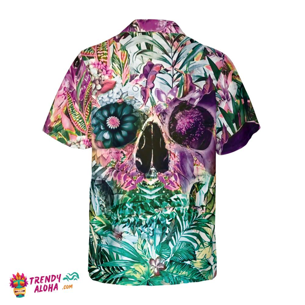 Summer Tropical Skull Pattern Hawaiian Shirt
