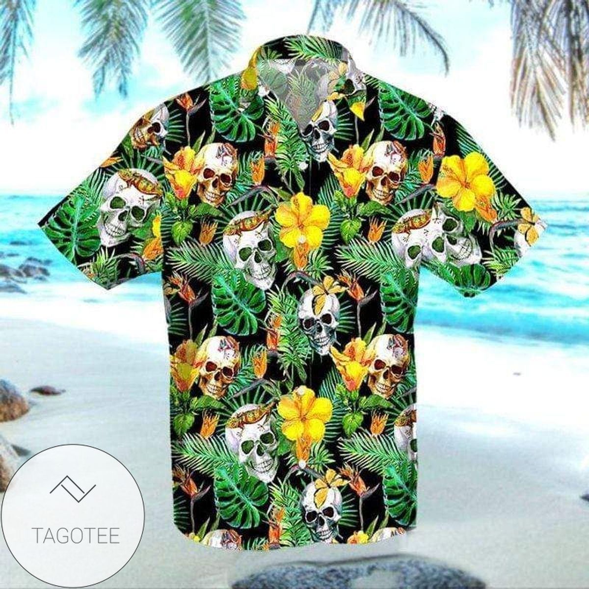 Summer Vibe Embodied Through Skulls From Bali Hawaiian Shirt