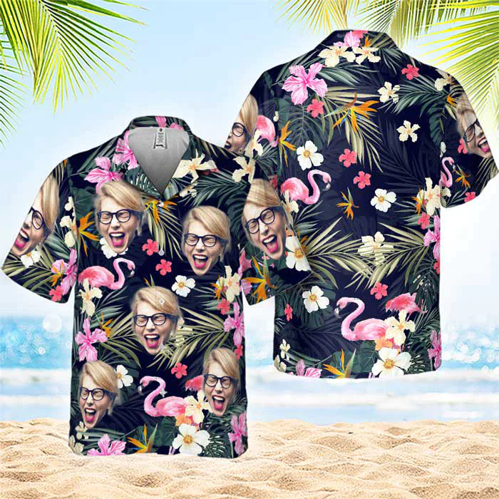 Summer Vibe – Personalized Custom Face Unisex Trendy Hawaiian Shirt – Upload Image, Gift For Family, Pet Owners Summer Vibe – Personalized Custom Face Unisex Trendy Hawaiian Shirt – Upload Image, Gift For Family, Pet Owners