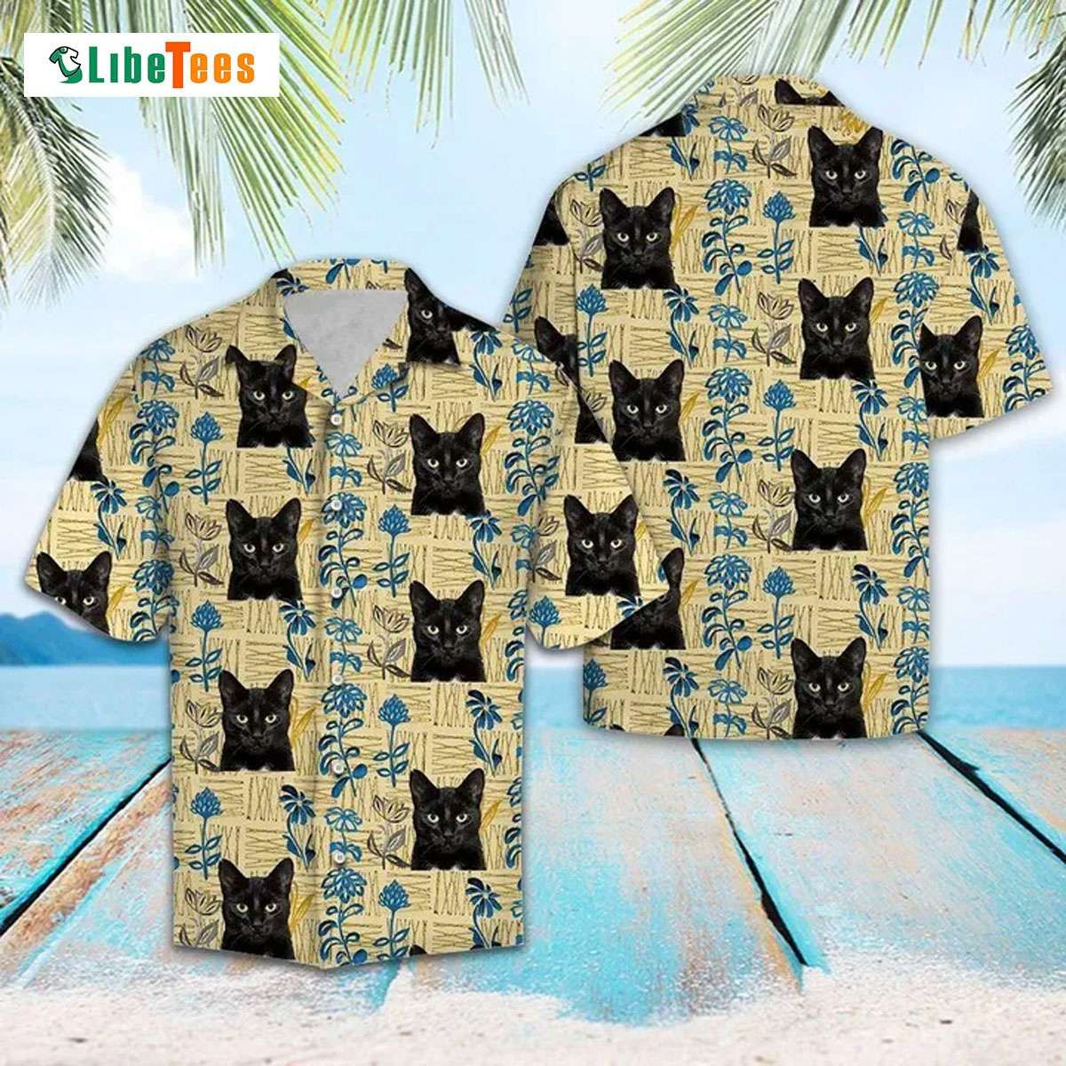 Summertime Black Cat Euphoria Hawaiian Shirt Passion